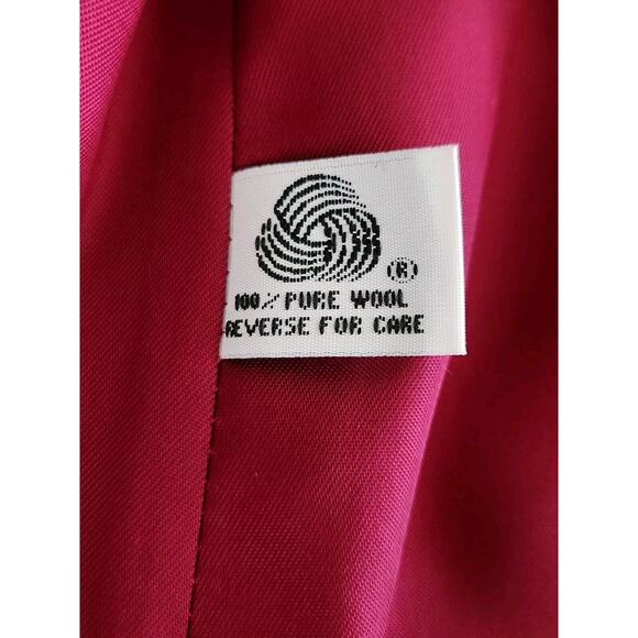 Vintage Jones NY Oversized Full Lenght Wool Overcoat Raspberry No Size Tag EUC - Picture 6 of 8